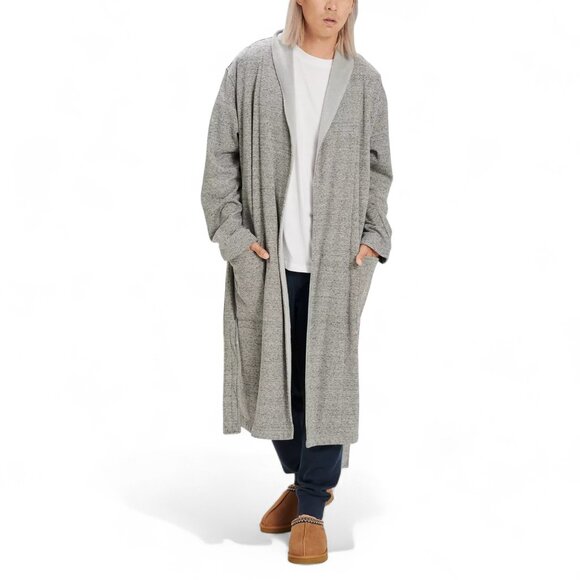 Ugg Men's Luxury Robe Pockets Grey Men's Size L/XL Heavyweight Thermal Warm NWT - Picture 5 of 13